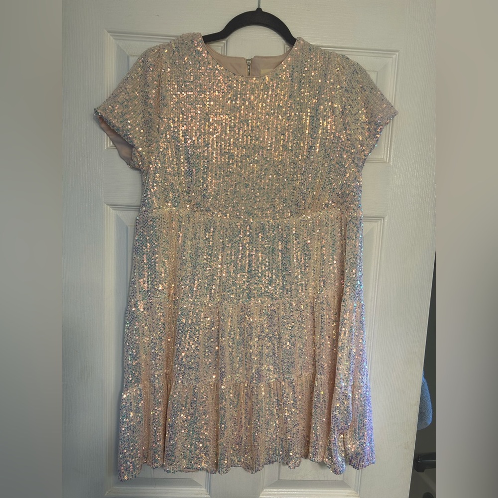 Sequin babydoll dress